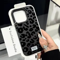 Leopard Print Lichee Pattern Phone Case - Stylish Protective Cover - iPhone 15 Plus (1)
