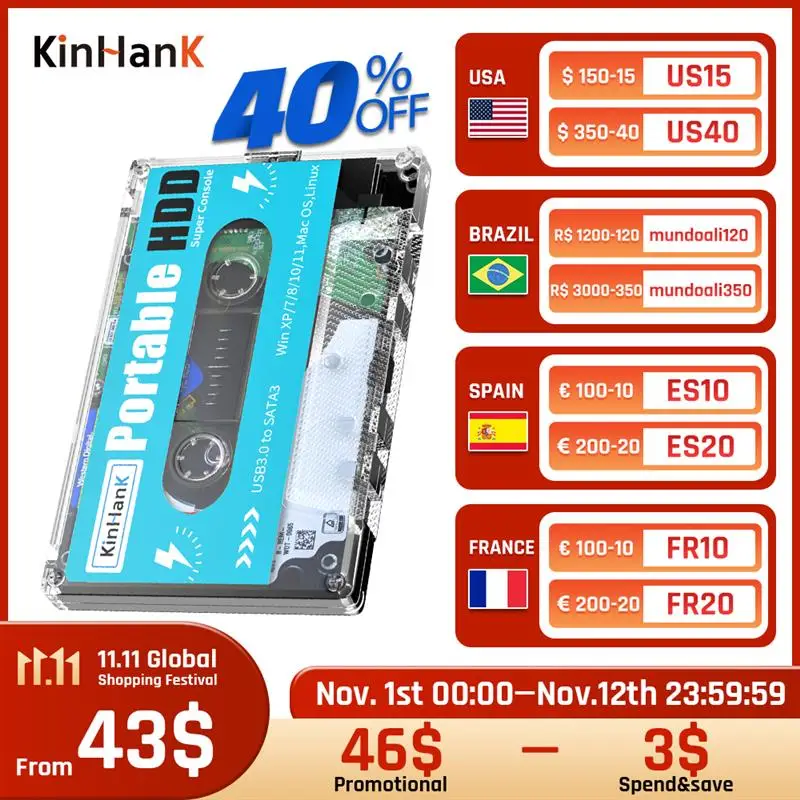 

New Kinhank Super Console X Batocera 33 500G 2T Hard Drive Disk 110000+ Retro Video Games For PS3/PS2/PSP/SEGA SATURN/WII/WIIU