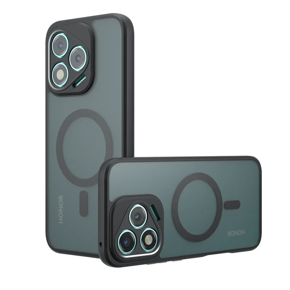 Enhanced Magnetic Matte Acrylic Shockproof Phone Case - Transparent Hard Bumper