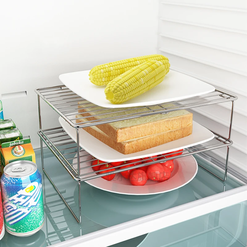 

Refrigerator Layered Storage Rack Kitchen countertop for vegetable dishes Support for leftover food partition Storage rack Cabin