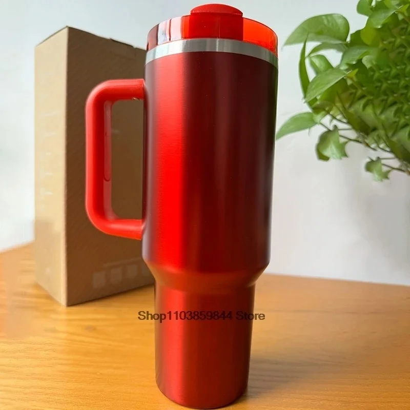 thumbnail image 1 of 2025 new Large Capacity 40Oz Stainless Steel Vacuum Flask - Insulated Tumbler Cup with Lids and Straws, Perfect for Travel, 1 of 5