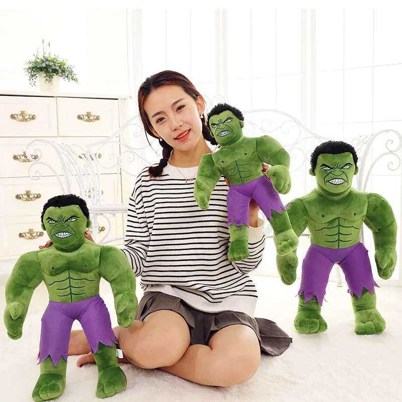 30/45/65cm Hulk Plush Toys The Avengers Cartoon Doll Soft Pillow