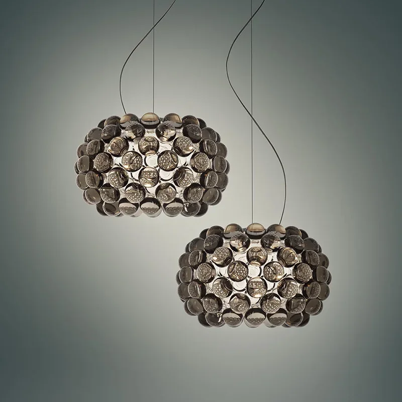 Foscarini Caboche LED Hanging Chandeliers Modern Acrylic Ball Pendant Light Living Room Restaurant Decor Art Classical Luminaria