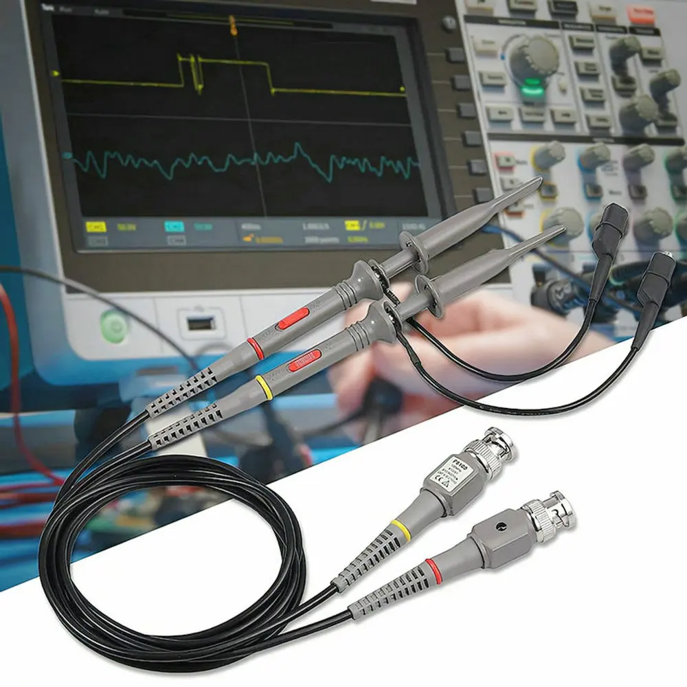 P6100 BNC Oscilloscope Probe Kit 100MHz 1X 10X Mayitr High Precision Scope Analyzer Alligator Clip Probes Test Leads
