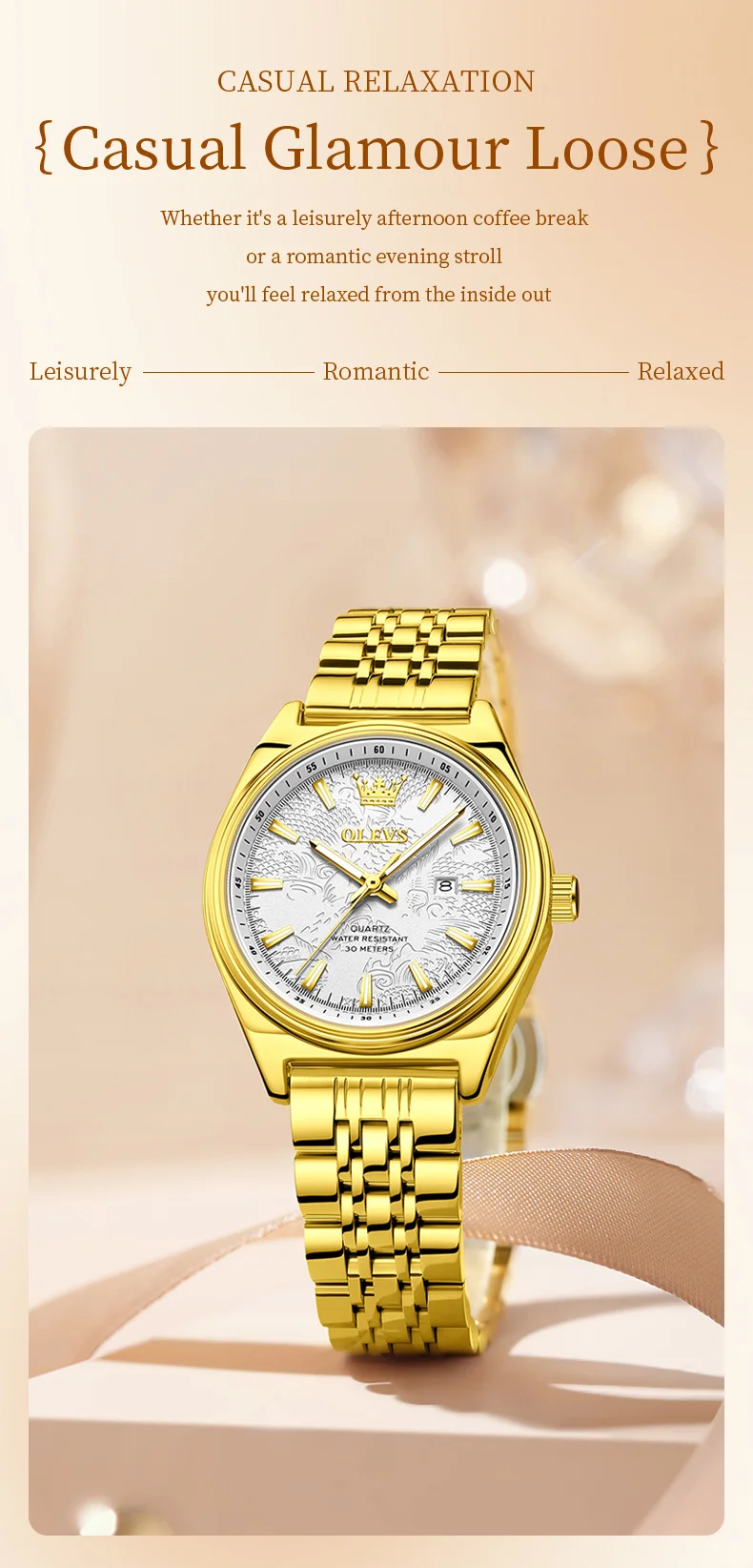 Orologio OLEVS 3703 - Vista sul polso