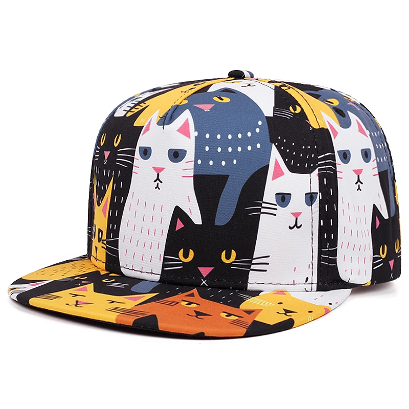 2025, Modetrend, neuer Hut mit flacher Krempe, bedrucktes Tier, Herren-Straßen-Hip-Hop-Hut, Damen, tägliche Freizeit, Sonnenschutzhut, Baseball-Hut – Detail 6