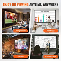 SucceBuy Projector Screen w/ Stand 150in 16:9 4K 1080 HD Portable Projection Screen for Home Office Garden Moive Theater Cinema - Image 6