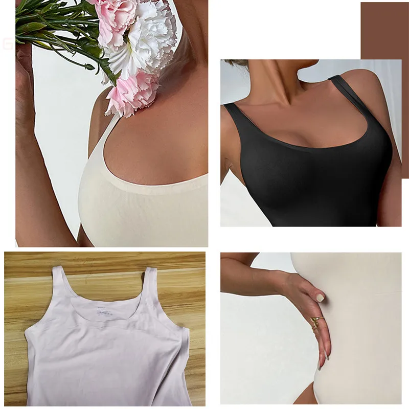 GUUDIA Thong Shapers Plain Top Bodysuit Removable Straps Women Body Shaper  Compression Shapewear Jumpsuit Tummy Control - AliExpress