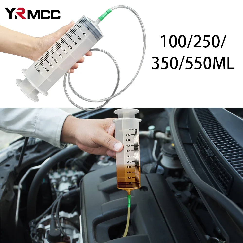 Oil Syringe Pump Liquid Transfer Pump Reusable Plastic Syringe Transfer Filling Syringe Car Oil Pump Scale Hose 1m Car Manual Suction Transfer Extractor