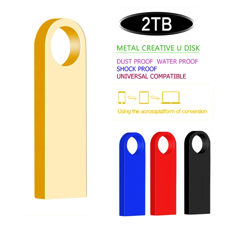 

NEW usb flash drive 2TB pen drive pendrive флешка 2TB metal u disk memoria cel usb stick gift for phone /PC/Car/TV free logo