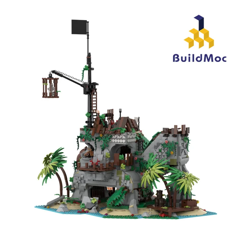 Moc Pirate Barracuda Bay Isola Cieca Building Blocks Kit 21322 Tree House Assemblare Giocattoli Per Bambini Regali Di Compleanno 2953 Pezzi
