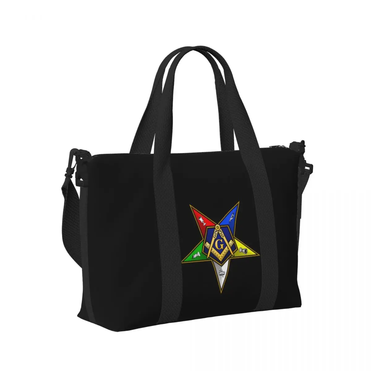 Large Order Of The Eastern Star Tote Bag Women Freemasonry Shoulder Shopping Gym Beach Travel Bag