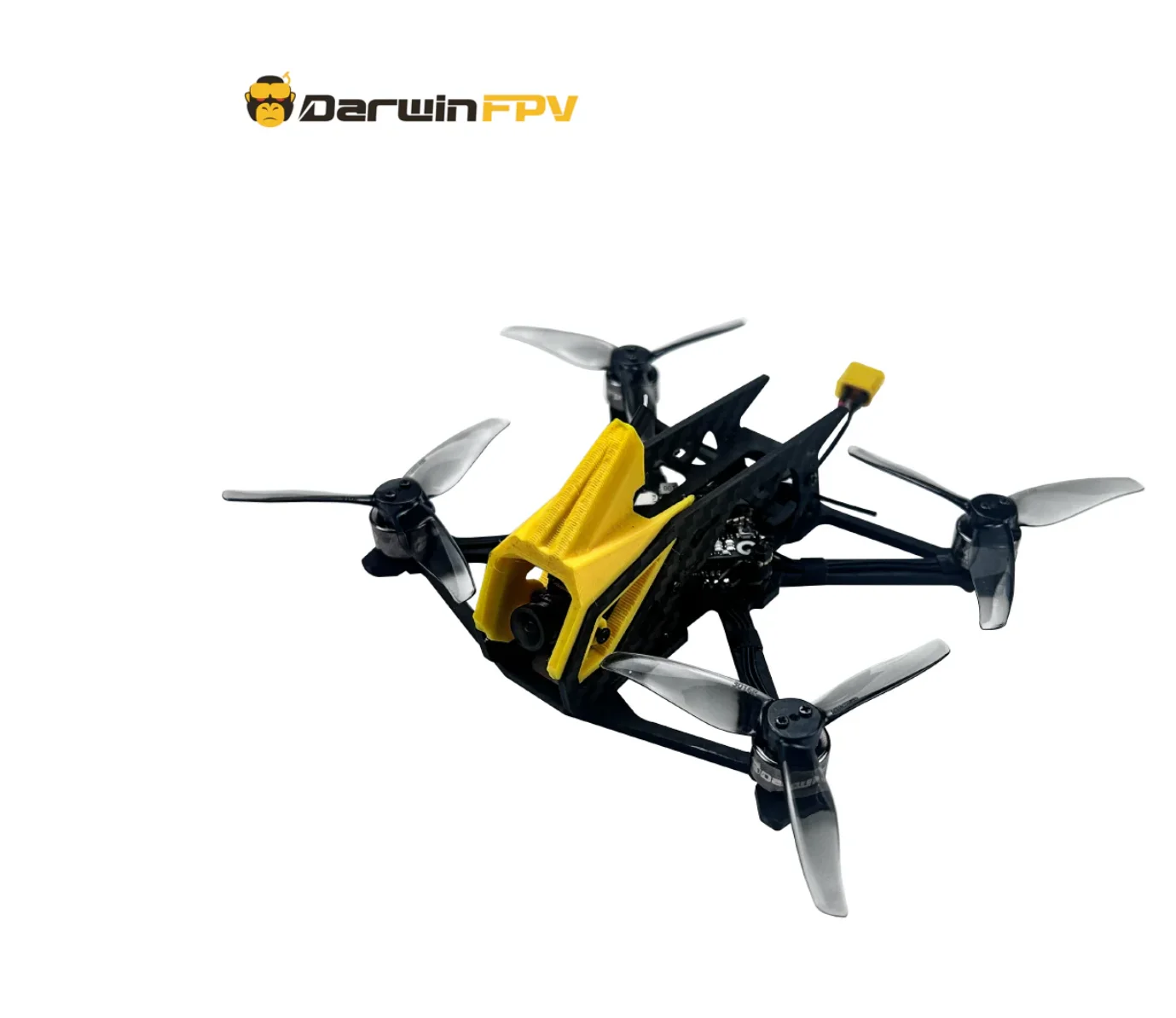 Drone FPV 3 pouces DarwinFPV BabyApe III BNF Analog - Léger en vol, paysage en arrière-plan
