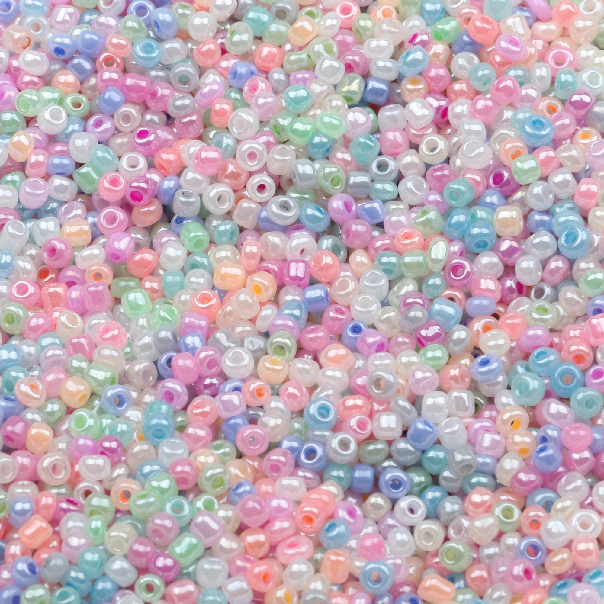 LiQunSweet Perles De Rocaille En Verre 8/0 De 3 Mm, Couleurs Mélangées, Multicolores, Perles D'espacement En Vrac Pour La Fabrication De Bracelets Et De Bijoux, Loisirs Créatifs