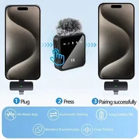 Mini microphone sans fil pour iPhone, Android, appareils photo, microphone sans fil pour interviews, vlog, microphone cravate à réduction de bruit 4