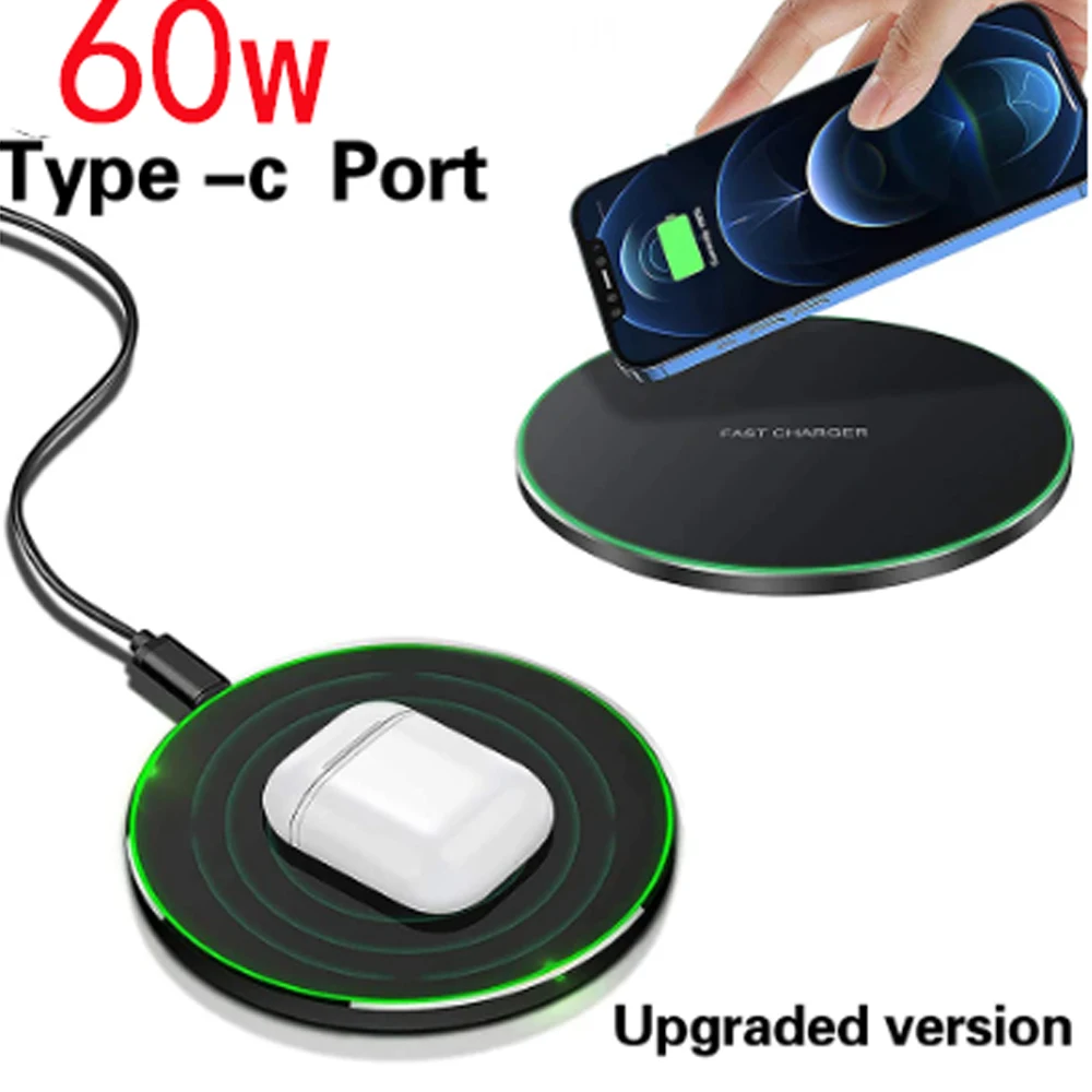 

60w Wireless Charger for Nokia 4.2 OPPO Find N OPPO Find X5 Pro X3 Sony Fast Wireless Charging Pad Phone Charger Wireless