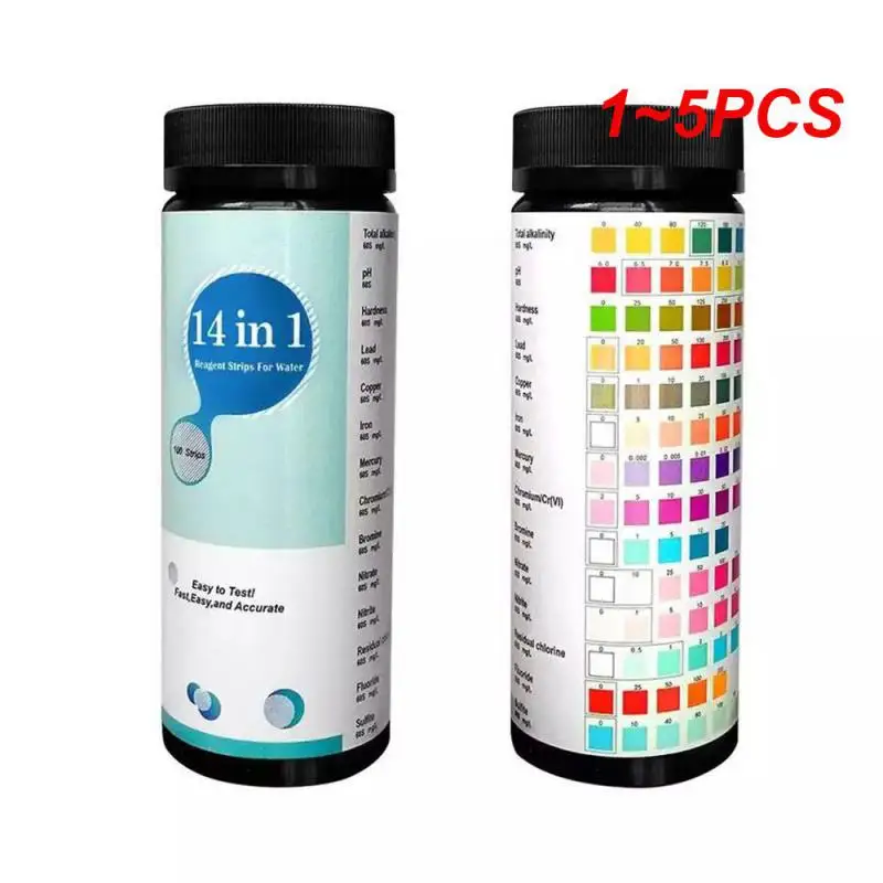 

1~5PCS In 1 Test Paper Water Test Tools Pool Drinking Water Quality Tester Strips PH Meter Testing Paper Hardness Iron Copper