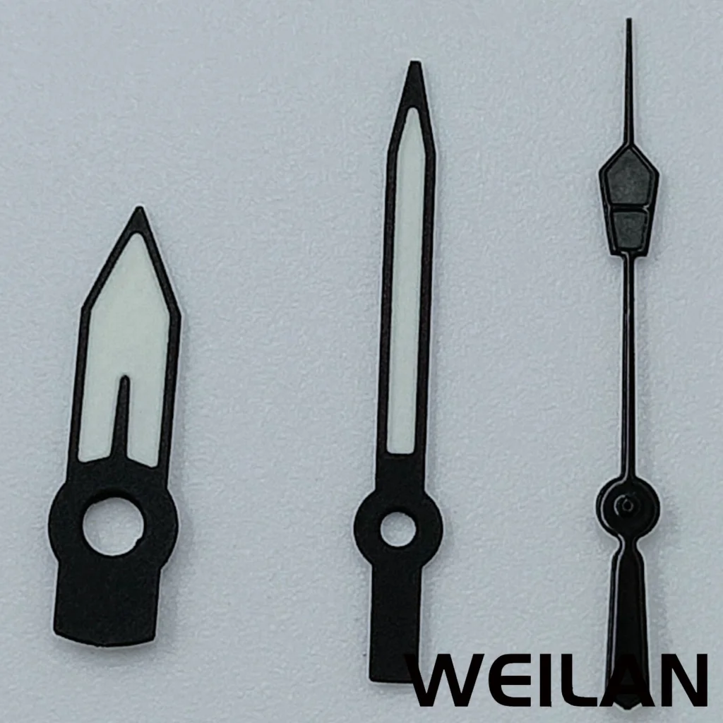 Silver Black Luminous Watch Hands