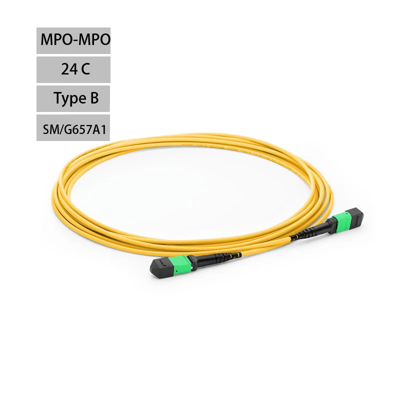 

B 24Cores SM Elite MTP MPO APC Female Connector Trunk Fibre Cables MPO-MPO Optical Fiber Optic Patch Cord
