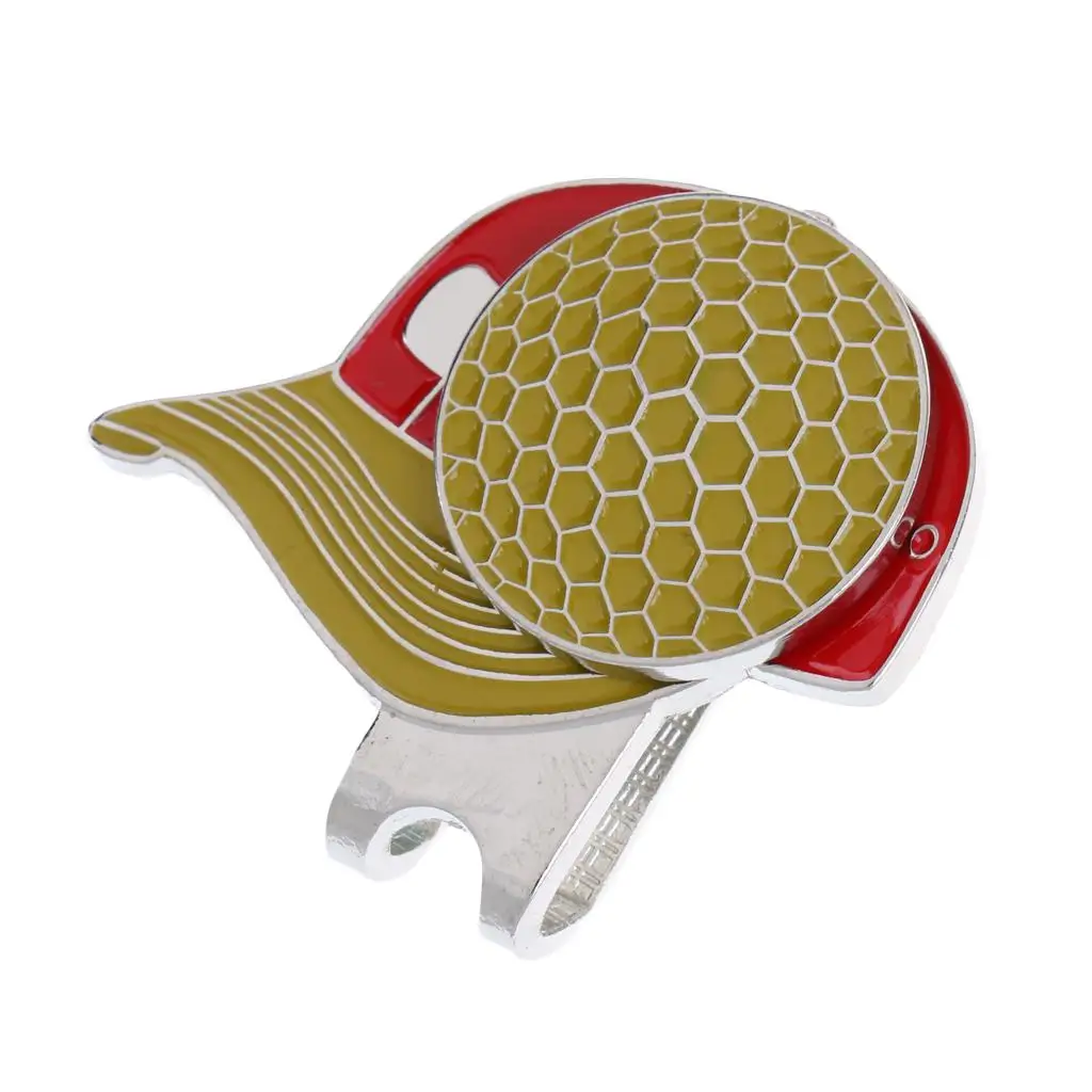 Golf Visor / Hat Clip with Magnetic Detachable Ball Marker Pocket Size