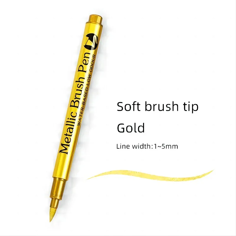 Marker Pens 6/12Pcs Waterproof Permanent Paint Marker Pen Gold and Silver Ink Metallic Rock Mug Ceramic Glass DIY Painting Supplies white marker pens color marker pens pen marker marker pens
