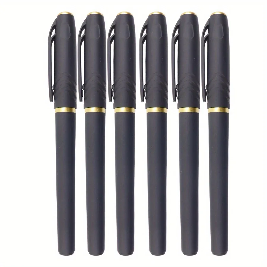 Large-Capacity Black Ink Gel Pen 1.0 Tip Bullet Calligraphy Practice Carbon Black for School Student Business Affairs 6