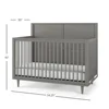 3-Piece Surrey Hill Nursery Set with 4-in-1 Convertible Crib Dresser and Chest Grows with Baby Toasted Chestnut/Lunar Gray Tip 3
