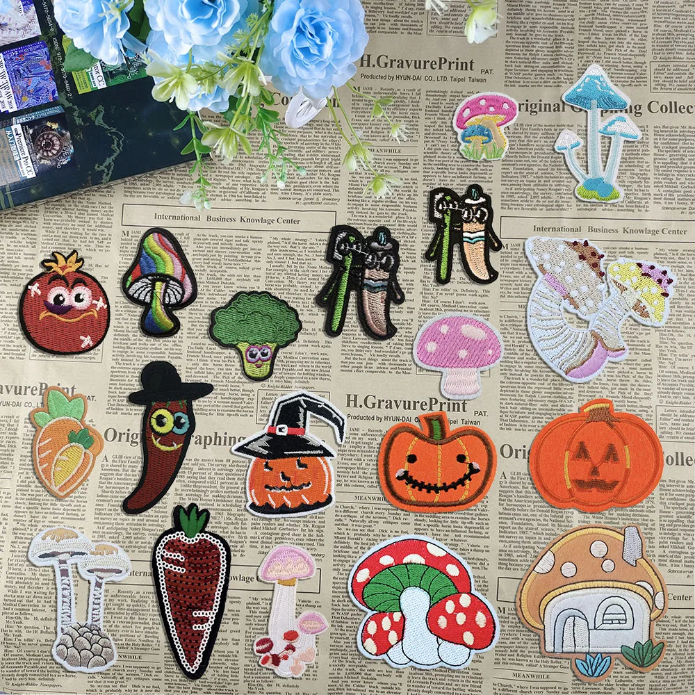 

Оптовая продажа, 100 шт., вышитые нашивки с растительным узором, украшение для одежды, термоплавкий клей, глажка, швейная нашивка