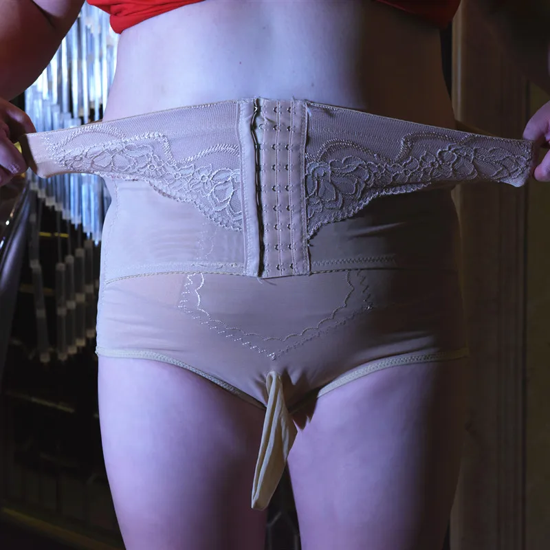 Plus size mens panties sissy high waist body slimming brief shaper exotic mens underwear male chastity hot fetish sexy lingerie