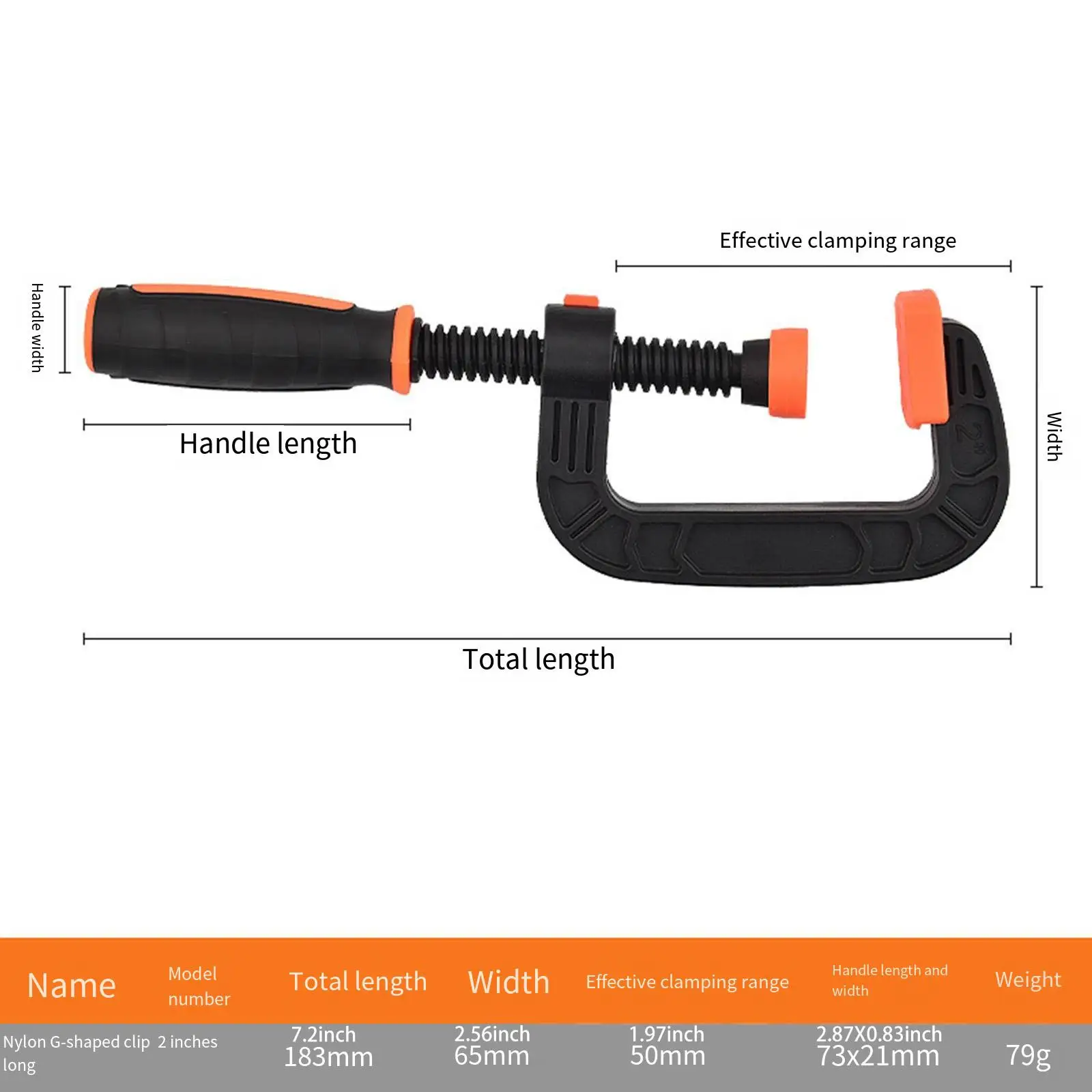 2 inch 3 inch Set for Household Clamping Tasks with Ergonomic Handle 2 inch 3 inch Set for Household Clamping Tasks with Ergonomic Handle