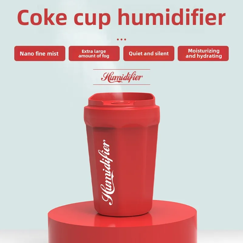 Coke Cup Creative Air Humidifier Mini USB Charging Aroma Essential Oil Diffuser Mist Maker Spary for Car Home Bedroom Gift 1