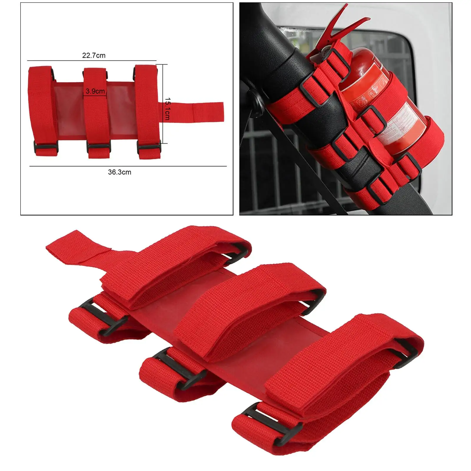 Adjustable Fire Extinguisher Holder Mount Strap Fit for UTV