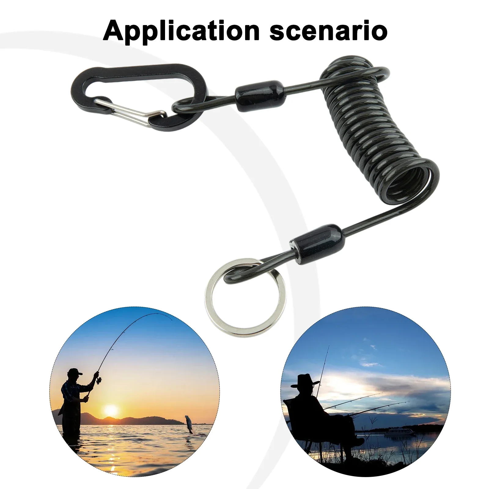 

Practical Wire Spring Rope Missed Rope 1.2M /2M Accessories Stainless Steel + Plastic For Lure Pliers Fishing Rod