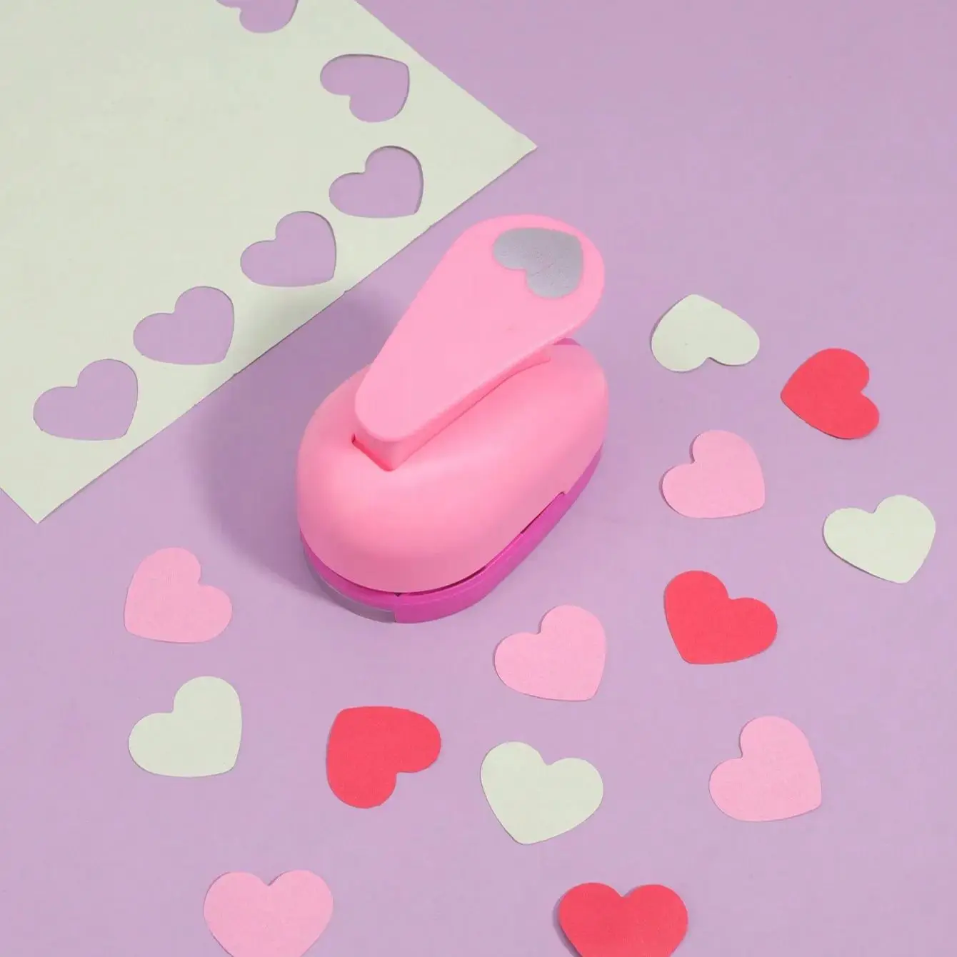 Heart Hole Puncher, DIY Paper Punch for Scrapbooking Supplies, Manual Craft Tool for Card Making, Gift Kids Handmade - 3