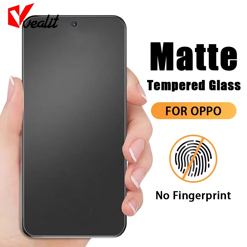 

2-3Pcs Anti-Fingerprint Matte Glass For Oppo K12 K12X K11 K11X Screen Protectors For Oppo A60 A79 A59 A98 A78 A58 A38 A18 Glass