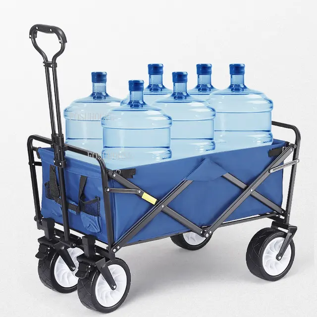 Kültéri Hordozható Kerti Szekerek Összecsukható Kempingkocsi Kerekekkel Nordic Home Camping Beach Cart Kerekek Kocsi - Image 5
