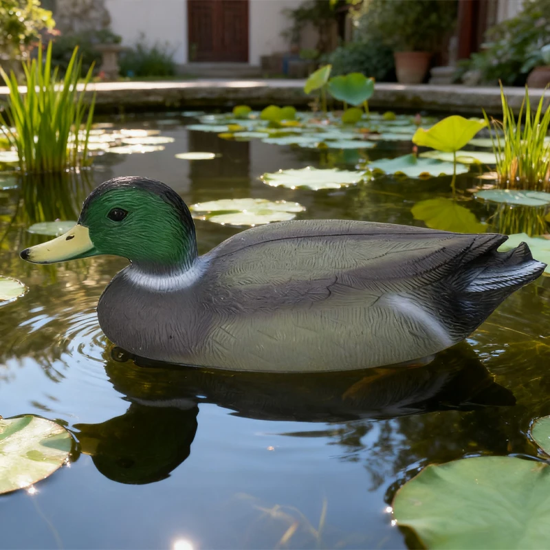Leurre canard réaliste en plastique flottant pour chasse et décoration de jardin extérieur