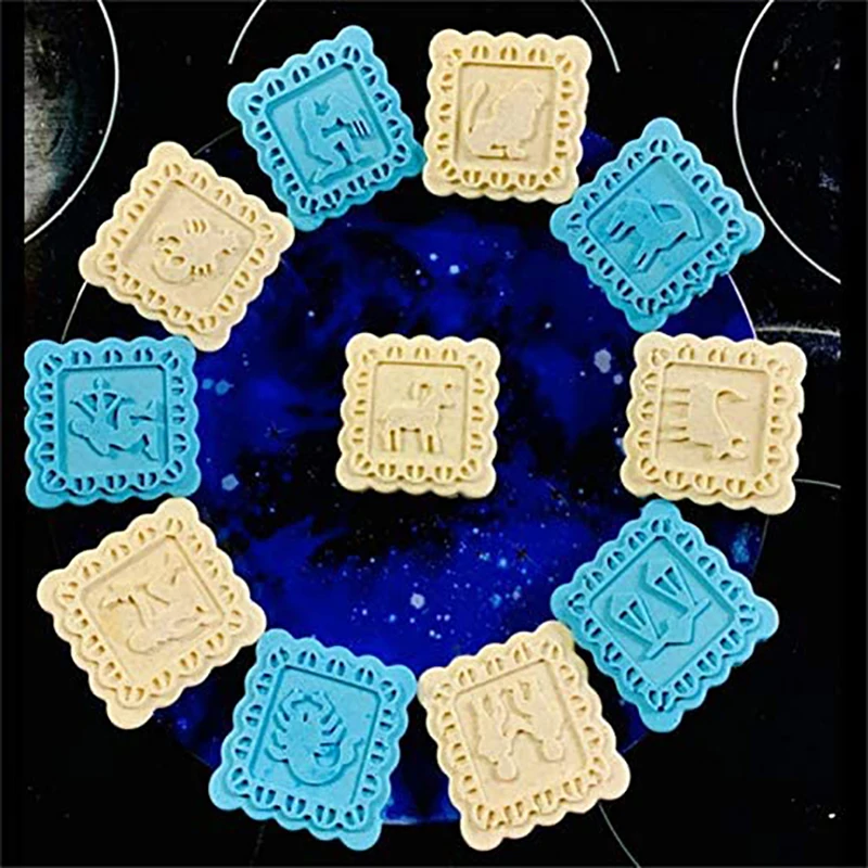 12 Constellations Shape Craft Art Silicone Soap Molds Craft Molds DIY Handmade Soap Molds Gifts-Making Supplies