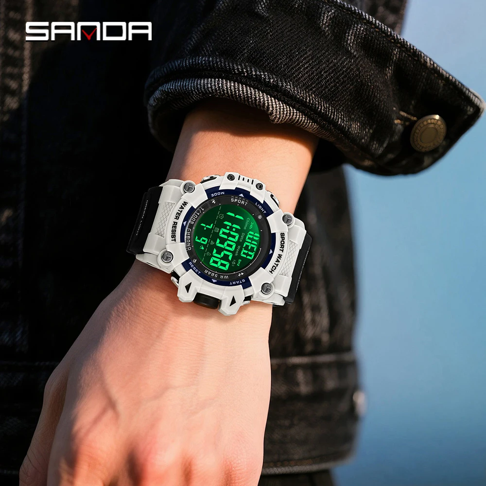 SANDA New 6290 Fashion Student Electronic Watch with Multi
