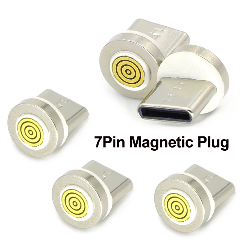 15 Pezzi Adattatori Magnetici Per Ricarica Tipo C - Punta Magnetica 360° Per Cavo Telefono - Alluminio
