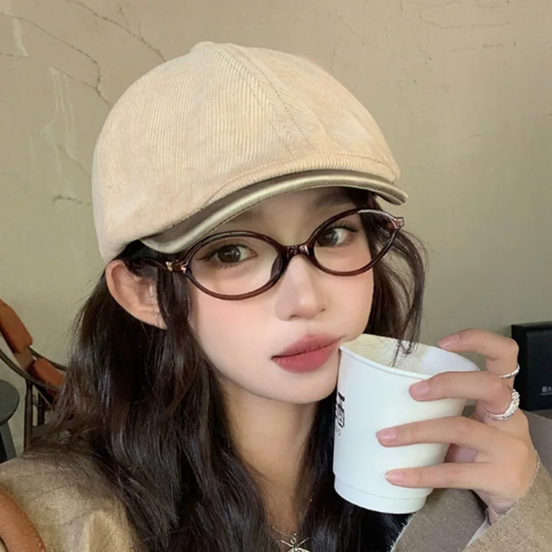 Cotton Newsboy Caps Men Women Hat Soft Casual Beret Solid Unisex Retro Hat Driver Flat Cap The Waiter Cap Berets Hat