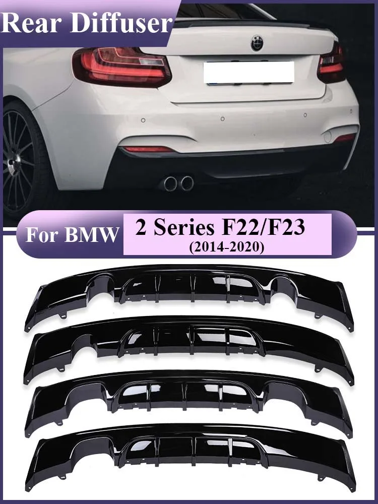 Gloss-Black-M-Sport-M-Tech-Rear-Bumper-Diffuser-for-BMW-2-Series-F22 ...
