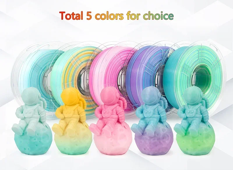 Regenbogentransluzentes PETG-3D-Drucker-Filament, 1,75 mm, Lichtdurchlässigkeit, gute Schichthaftung, 3D-Druck, Kunststoffmaterial – Detail 1