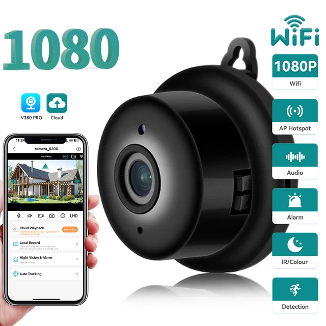 EASYTAO V380 Cámara de Seguridad Interior WiFi, 360 Grados, 720P Camara  Inalambrica con Visión Nocturna y Audio Bidireccional Monitor para  Hogar,Bebé