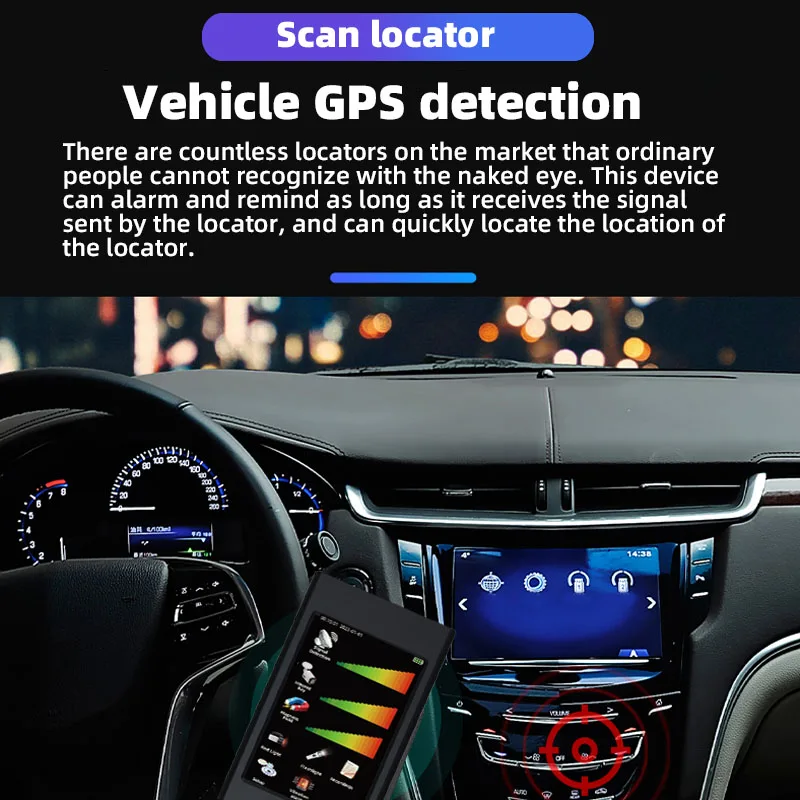 Hidden camera detector camera detector signal detector portable handheld newest full touch anti tracker covert wifi camera signal detector GPS tracker signal detector device