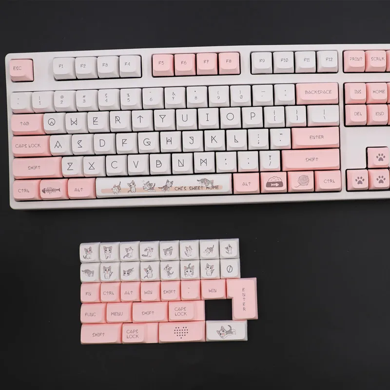 136 tampa chave cute meow xda keycaps