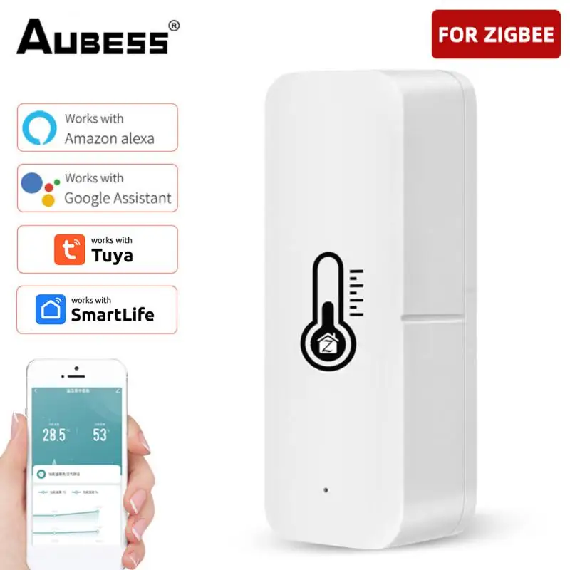 

Tuya Zigbee 3.0 Smart Temperature And Humidity Sensor Smart Life Thermometer Monitoring Reminder Via Alexa Google Home Gateway