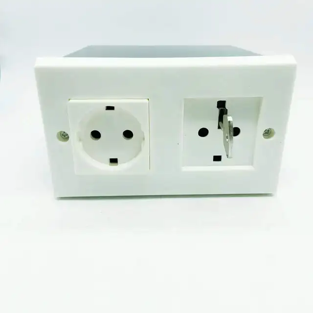 Imitation Double Plug European Standard Socket Wall Safe Security Secret Hidden Stash Box 3