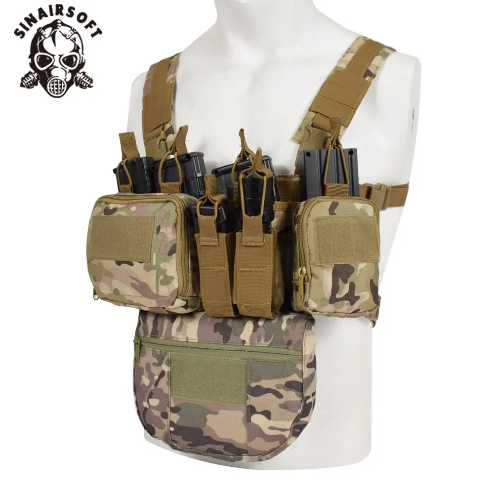 CS Match Wargame TCM Chest Rig Airsoft Tactical Vest Military Gear Pack Magazine Pouch Holster Molle System Waist Men Nylon Swat