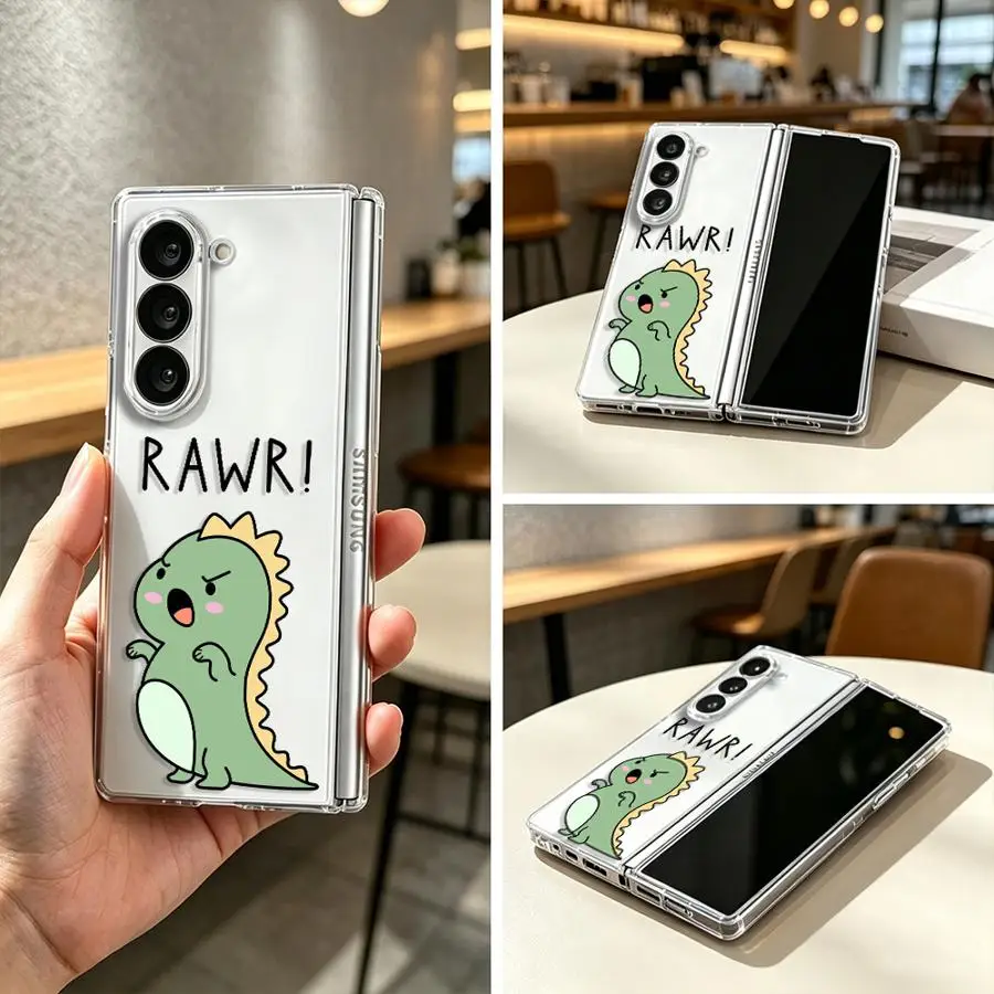 Cartoon Dinosaur Back Phone Case Cover